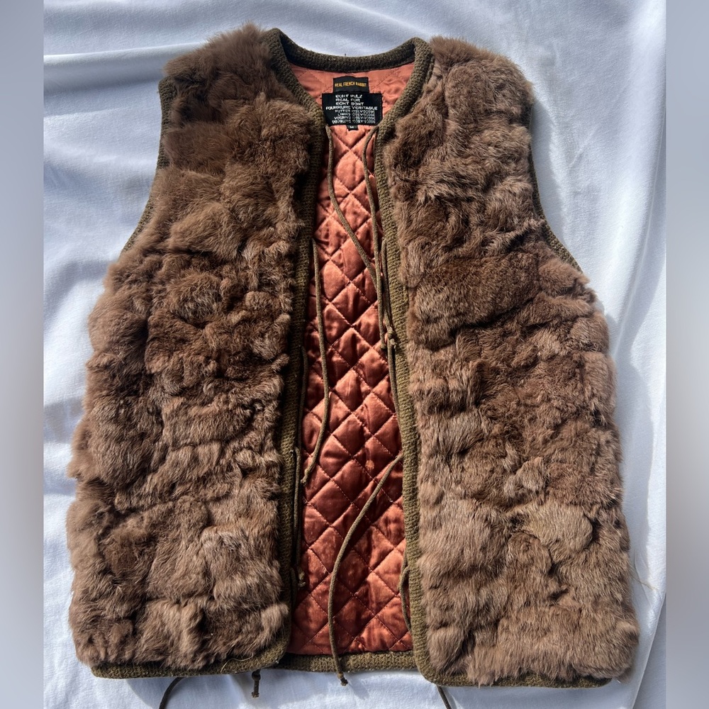 Luxurious French Rabbit Fur Vest - Versatile & Stylish. Early spring.